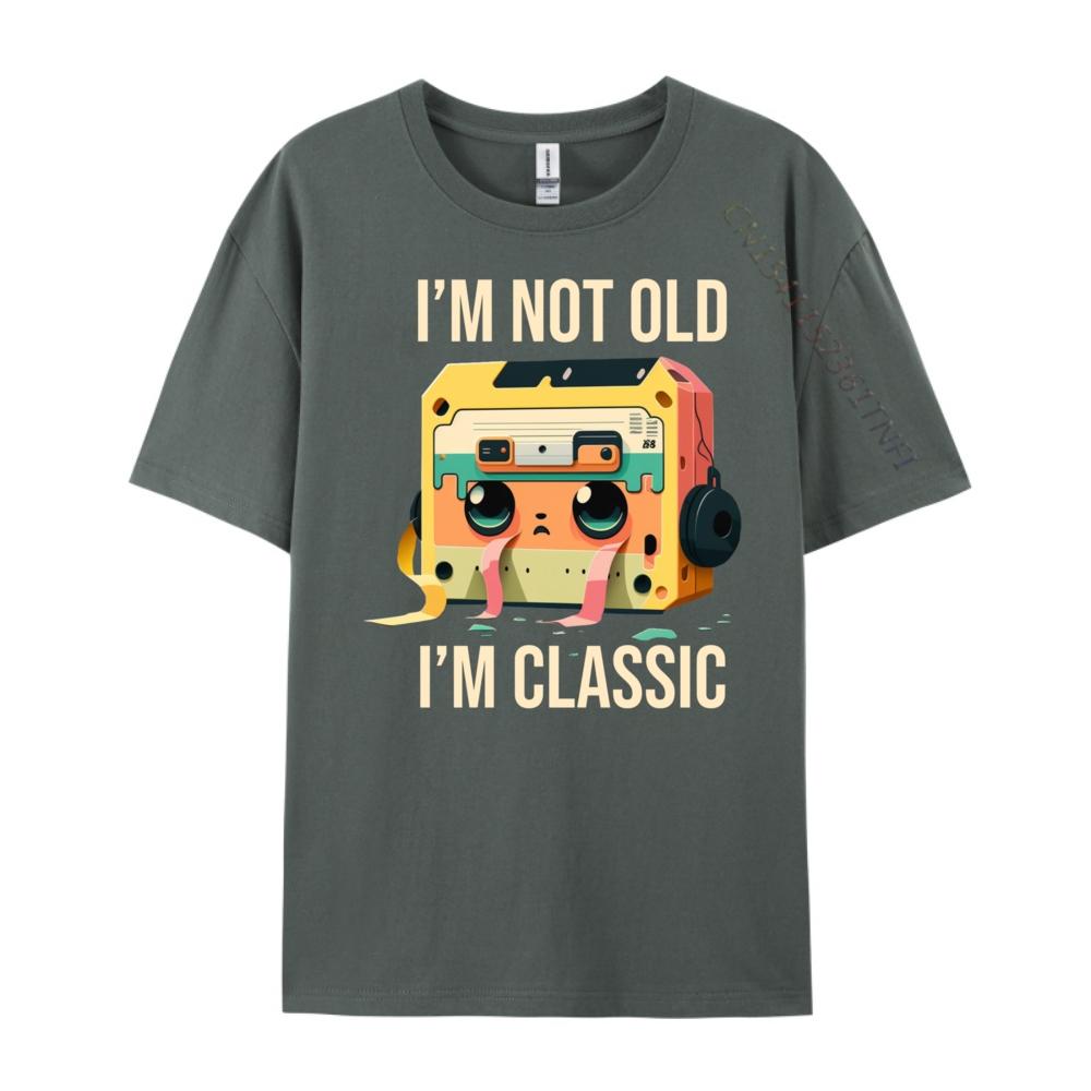 Ich bin nicht alt, ich bin klassisch Kassette T-Shirt Grafikshirts Herren T-Shirt Druck Luxus Designer Herren Kurzarm