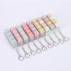 Keyboard Key Toy DIY Button Keycap Fidget Keychain Mechanical Key Toy Keyboard Cube Toy for Adult To Relief Stress Pass The Time