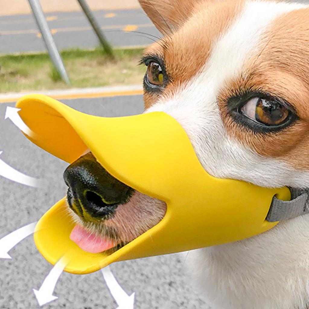Dog Muzzle Multipurpose Breathable Comfortable Prevent Biting Chewing Barking Adjustable Pet Duckbil