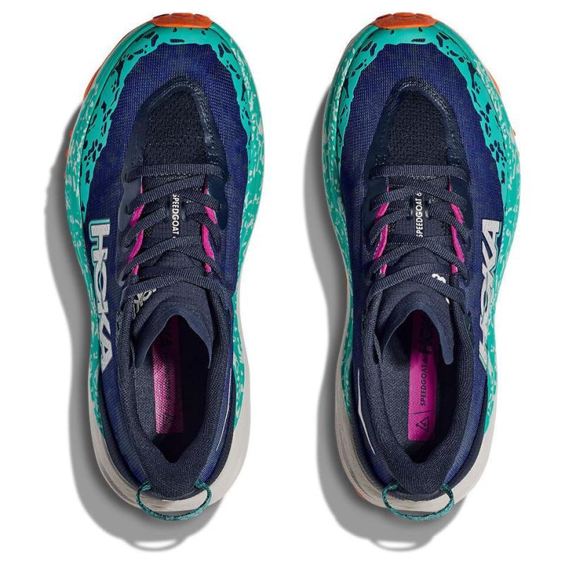 HOKA ONE ONE Speedgoat 6 Anti-Slip Wear-Resistant Low-Top Running Shoes Women's Turquoise Sneakers 1147832-VYM