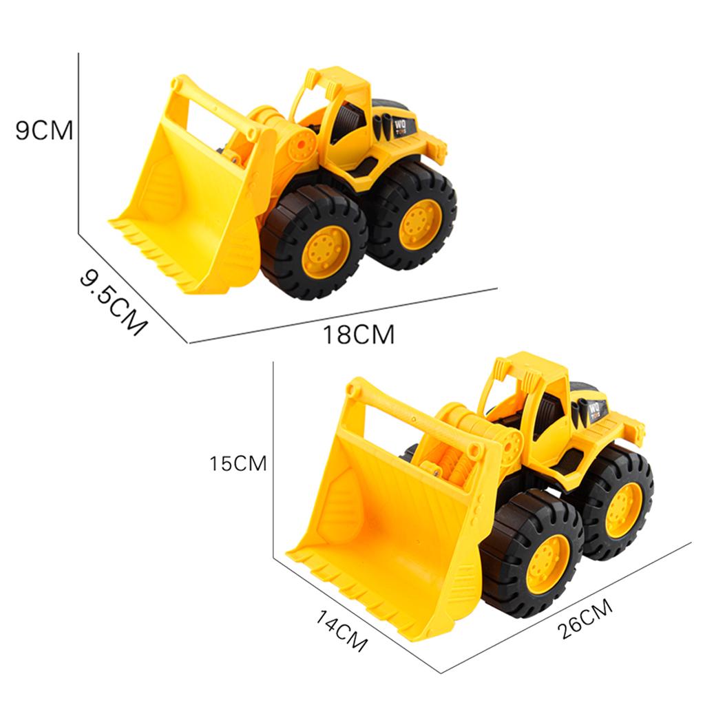 Set 6 Véhicules De Construction Alliage - Pelleteuse, Grue, Camion - Jouet Éducatif Enfants