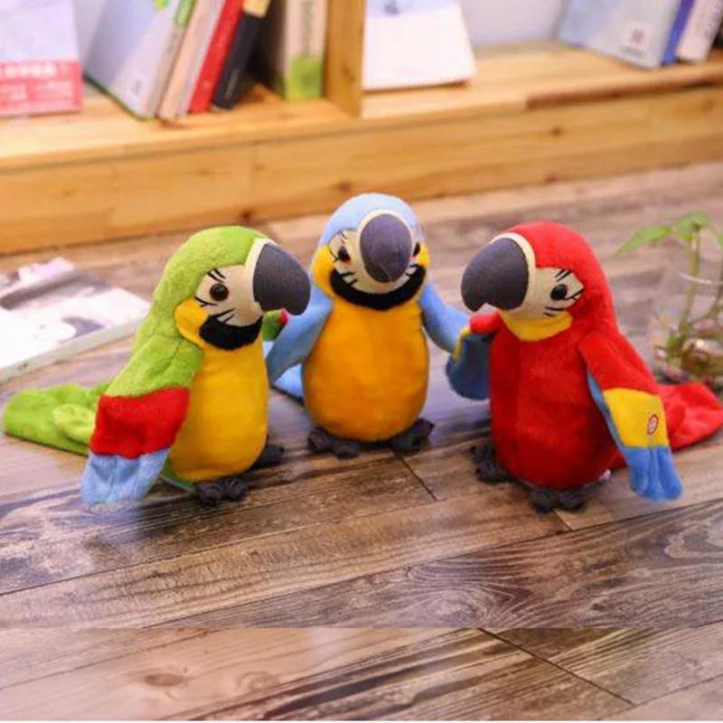 Simulation Plush Toy Parrot Bird Plush Stuffed Doll Children's Toy Cute Animal Birthday Toy Christmas Party Gift for Children