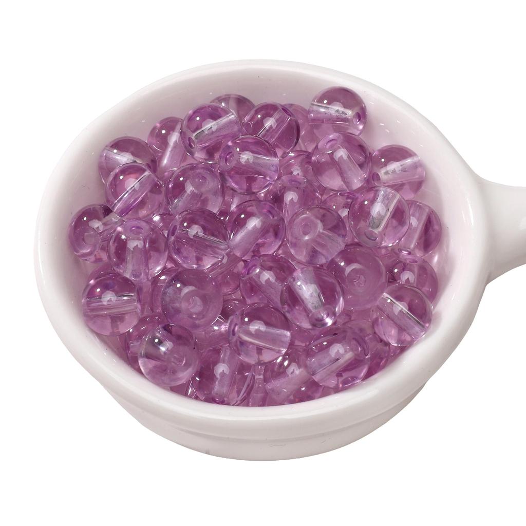 20-50Pcs High Transparency Glass Beads Loose Spacer Beads for Jewelry Making DIY Bracelet Necklace