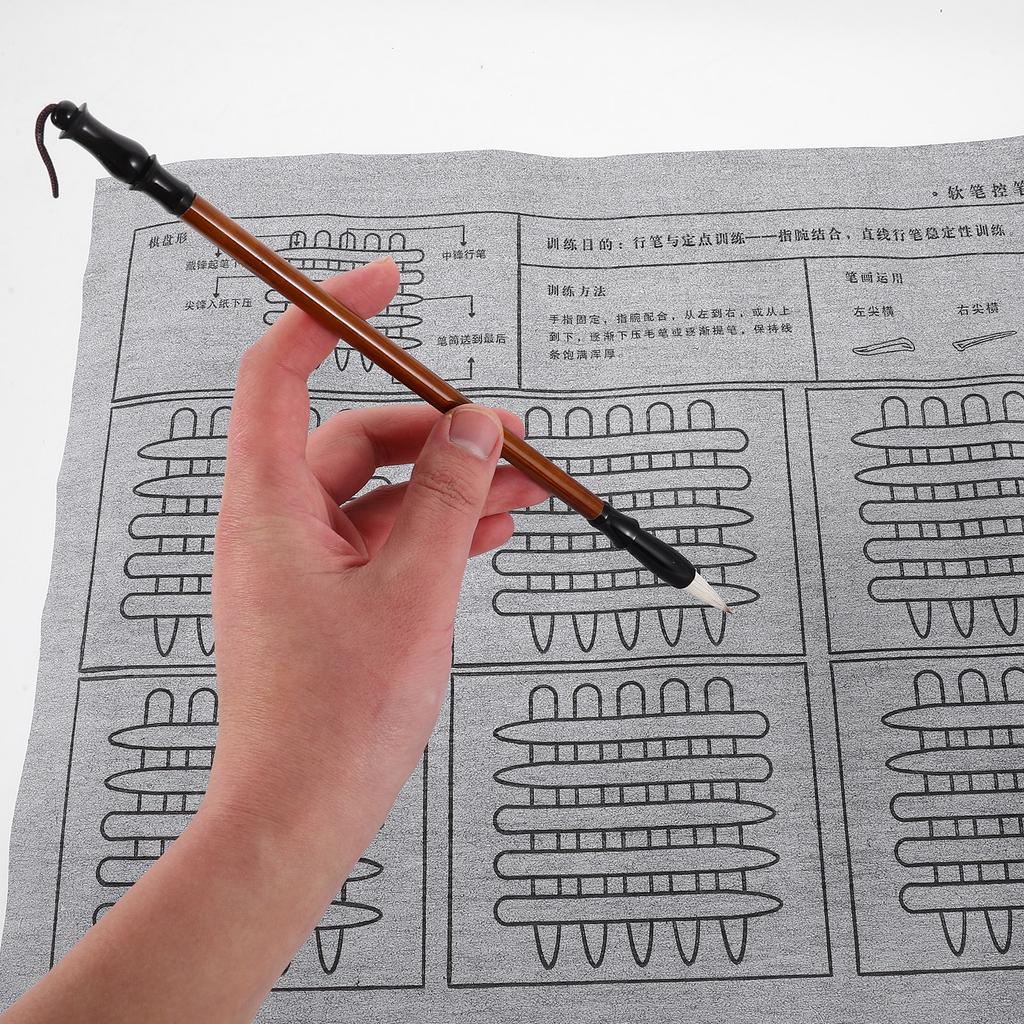 1Set Chinese Calligraphy Water Writing Cloth Thick Reusable Practice Sheet Pen Control Training Tracing Pad for Calligraphy