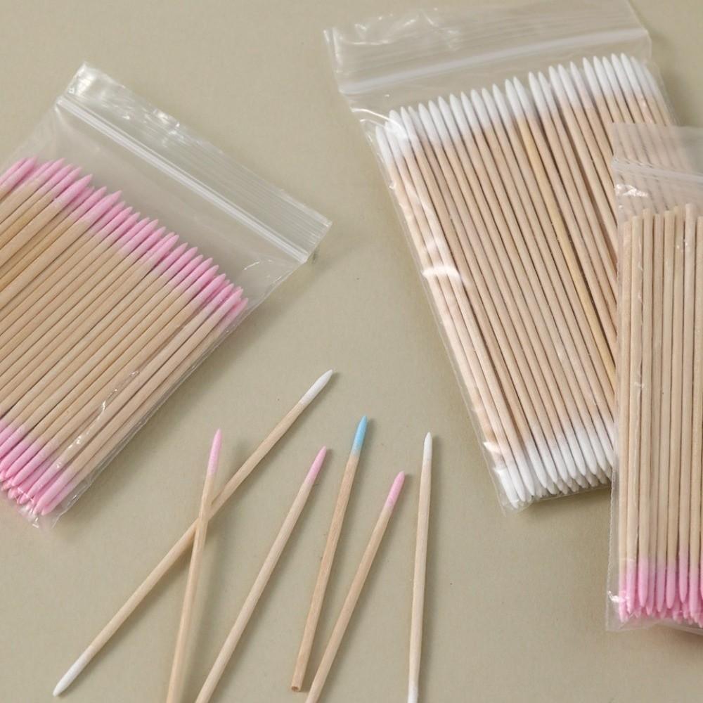 200 pcs Precision Pointed Tip Cotton Swabs Disposable Makeup Applicators Makeup Eyeliner Correction