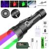 Tactical Flashlight Zoomable Red/Green/UV/White Powerful Torch USB Rechargeable Hunting Torch Professional Night Scout Lights