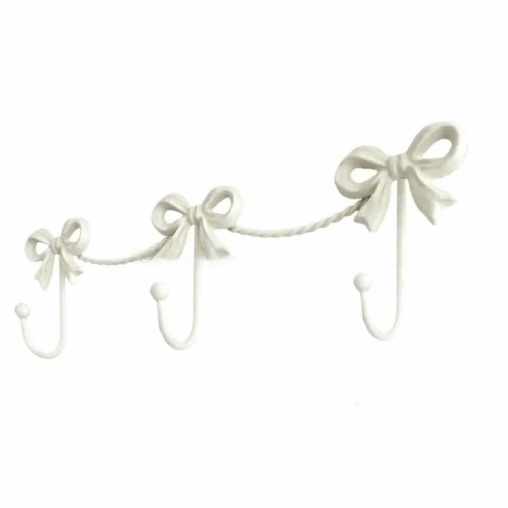 

Iron Material Decorative Hangers Sturdy Metal Wall Hook Practical Metal Bow Wall Hooks Home Decor белый