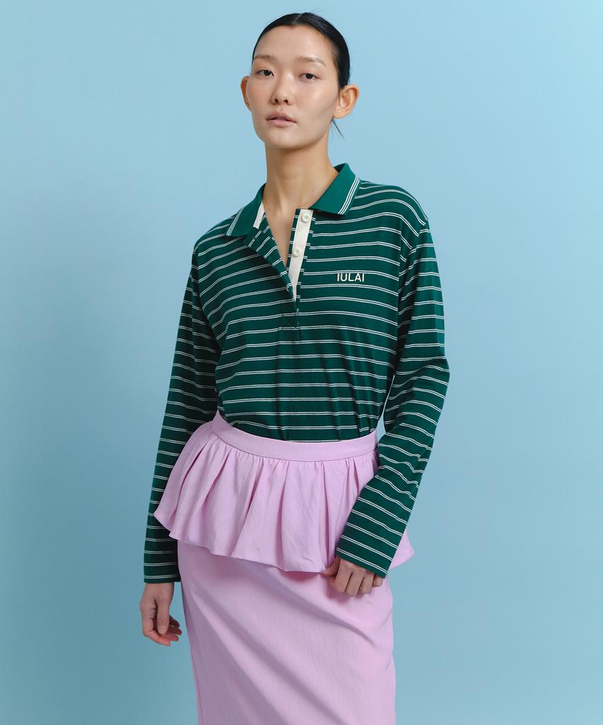 IULAI Le Marine Collar Tee Deep Green