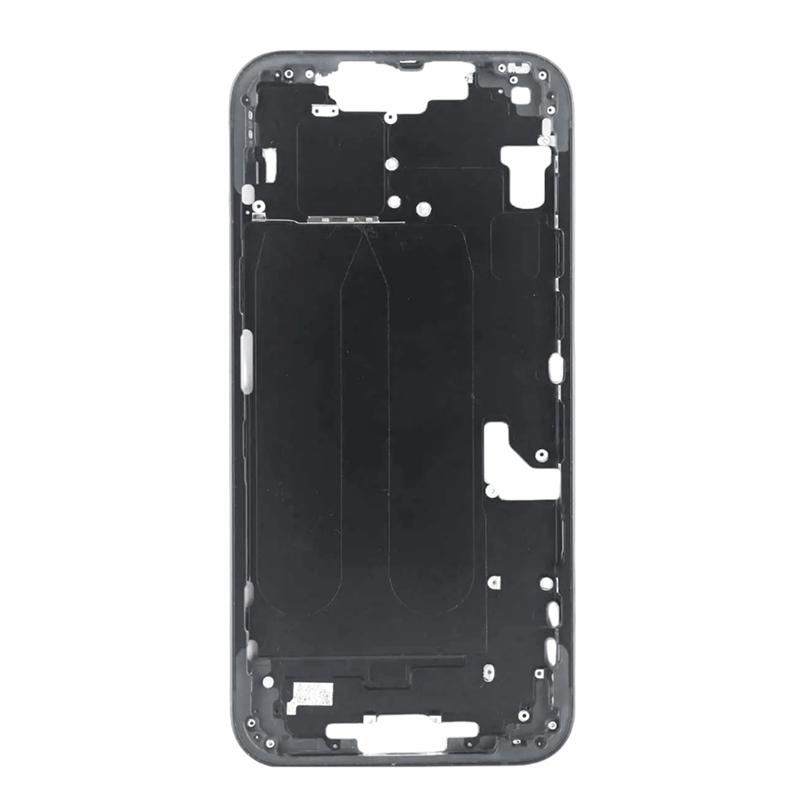 L19-Battery New Back Housing For Iphone 14 Housing Back Cover+ Mid Chassis Frame+SIM Tray+Side Key Black