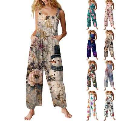 Women's Jumpsuit Printed Casual Loose Jumpsuit