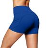 High Waist Butt Lift Tight Fit Workout Shorts with Side Pocket for Women Outdoor Fitness Yoga Running Athletic Activewear