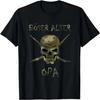 Herren-T-Shirt mit Totenkopf-Tarnmuster, Motiv: Böser alter Opa, Vater