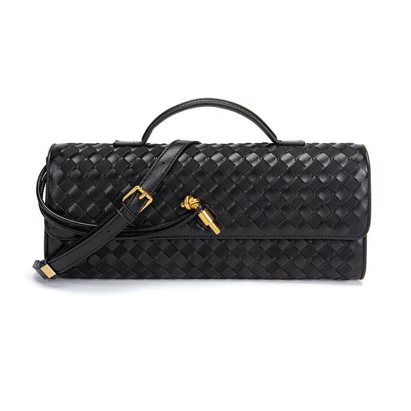 High-End Versatile Woven Baguette Crossbody Tote