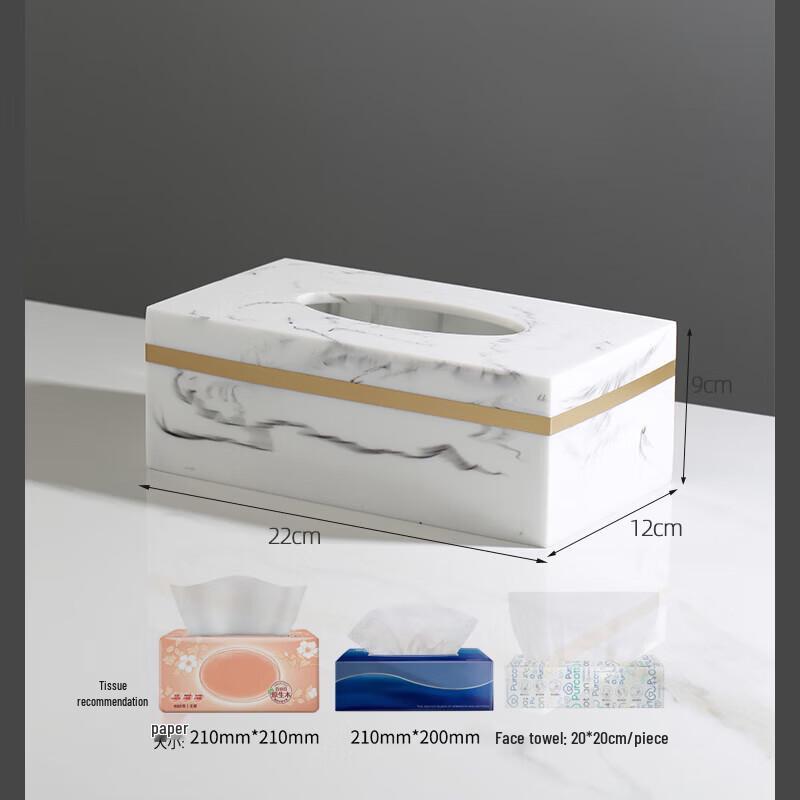 Nordic Marble Texture Tissue Box