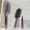 Brosse à Cheveux à Coussin d'Air 2-en-1 avec Anti-Peluche, Peigne Démêlant Massage du Cuir Chevelu pour Soin des Cheveux Longs, Brosse Antistatique Nettoyage et Volumisation des Cheveux