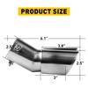 Car Stainless Steel Rear Exhaust Pipe Muffler Tip Tail Chrome Fits 1.4''-2.5''