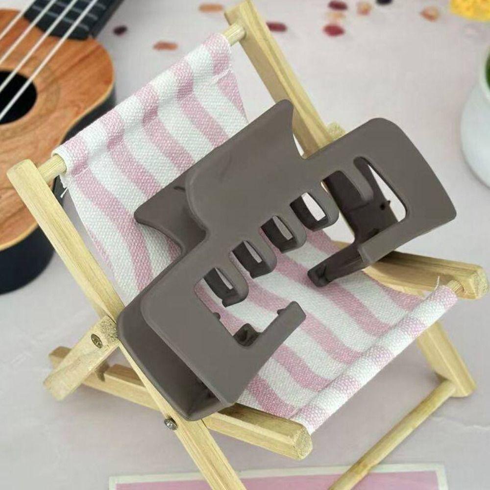 Non-Slip Hat-Friendly Hair Claw Hairpin Large Size Shark Clip Fashion Square Hair Clip Female