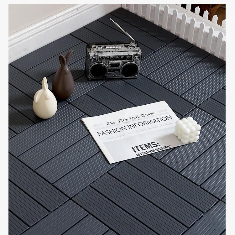 Anti-Corrosion Wood-Plastic Composite Interlocking Balcony and Terrace Flooring for Garden Renovation.