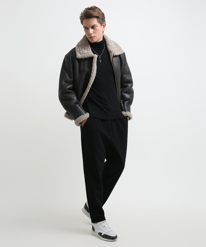 Seuteulaikeu Jersey Tapered Sweatpants (Black)