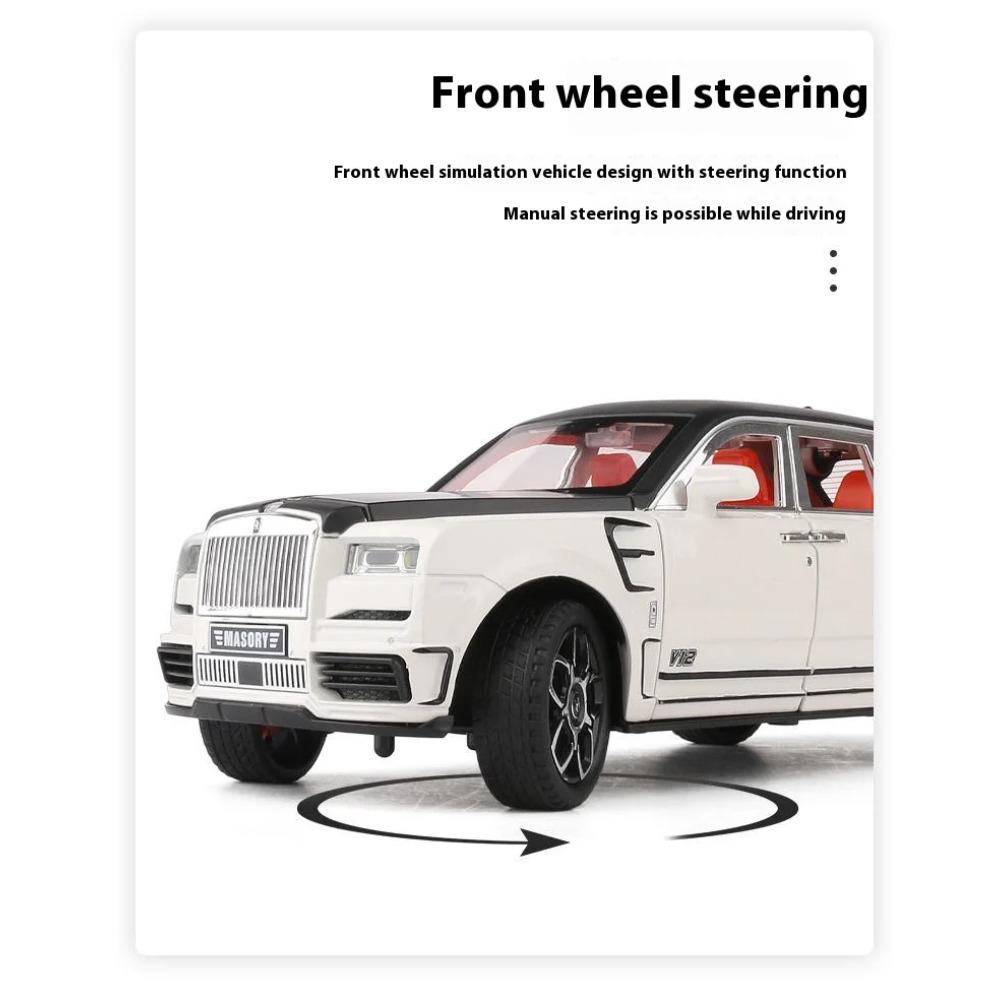 1/24 Rolls-Royce Cullinan Automobile Model Metal Die Cast Simulation Sound Light Boy Birthday Gift Ornament Halloween Toys