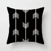 Geometric Cushion Cover Throw Pillow Case Dotted Grid Triangular Art White Black