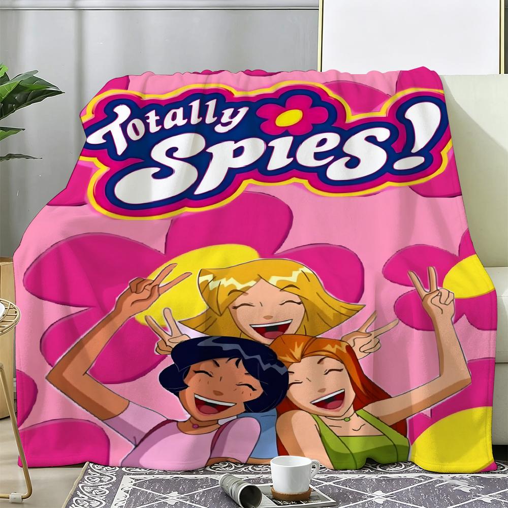Animation T-Totally Spies Wurf Weiche Warme Flanell Fleece Decke, Gemütlicher Plüsch für Sofa Bett & Alle Jahreszeiten