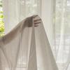 Japanese Style White Sun Protection Window Screen Curtain - Simple Hollow Gauze Design