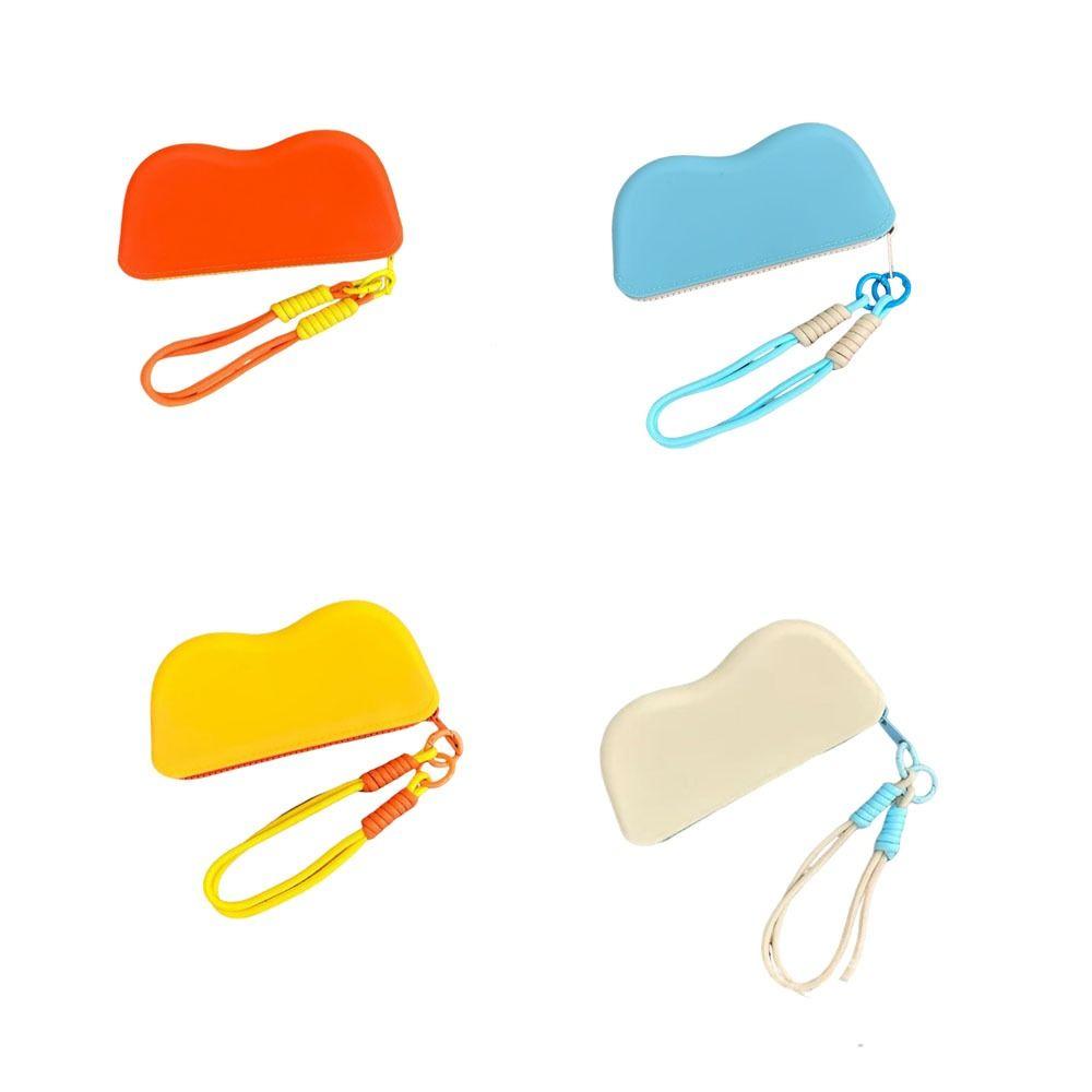 Waterproof Silicone Glasses Bag Candy Color Eyeglasses Case Sunglasses Storage Pouch  Travel Use