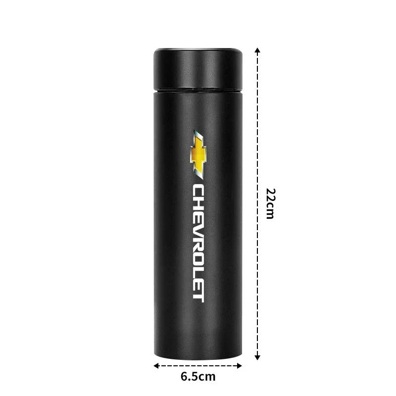 Bouteille Thermos Intelligente Portable 500 ml pour Voiture avec Affichage de la Température Tasse pour Chevrolet Cruze Colorado Spark Captiva Malibu Trax Aveo