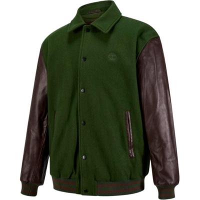 AF Leather Letterman Fashion Versatile Jacket Unisex Jackets Green A662K-EIN