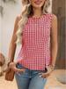 2026 Women's Summer Plaid Sleeveless Loose Vest - New Fashion