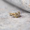 1 Set Women Ring with Greeting Card Irregular Personality Mother's Day Gift Hollow Love