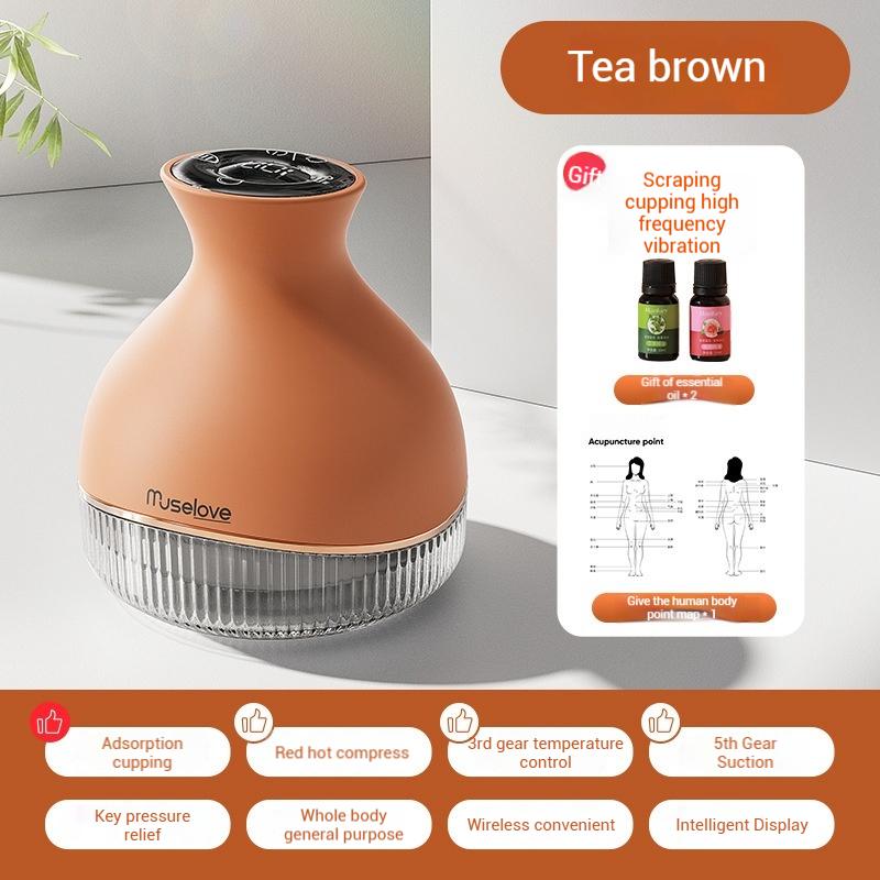 Electric Meridian Massager EMS Microcurrent Vibration Hot Compress Guasha Scraping Brush Detox Slimming Fat Burner Beauty Health