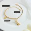 European Punk Mechanical Rabbit Pendant Box Chain Bracelet