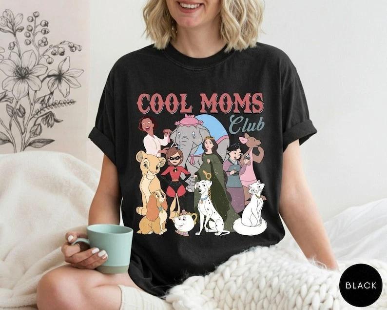 

Cool Moms Club Disney Cartoon Characters Mothers Day T Shirt S