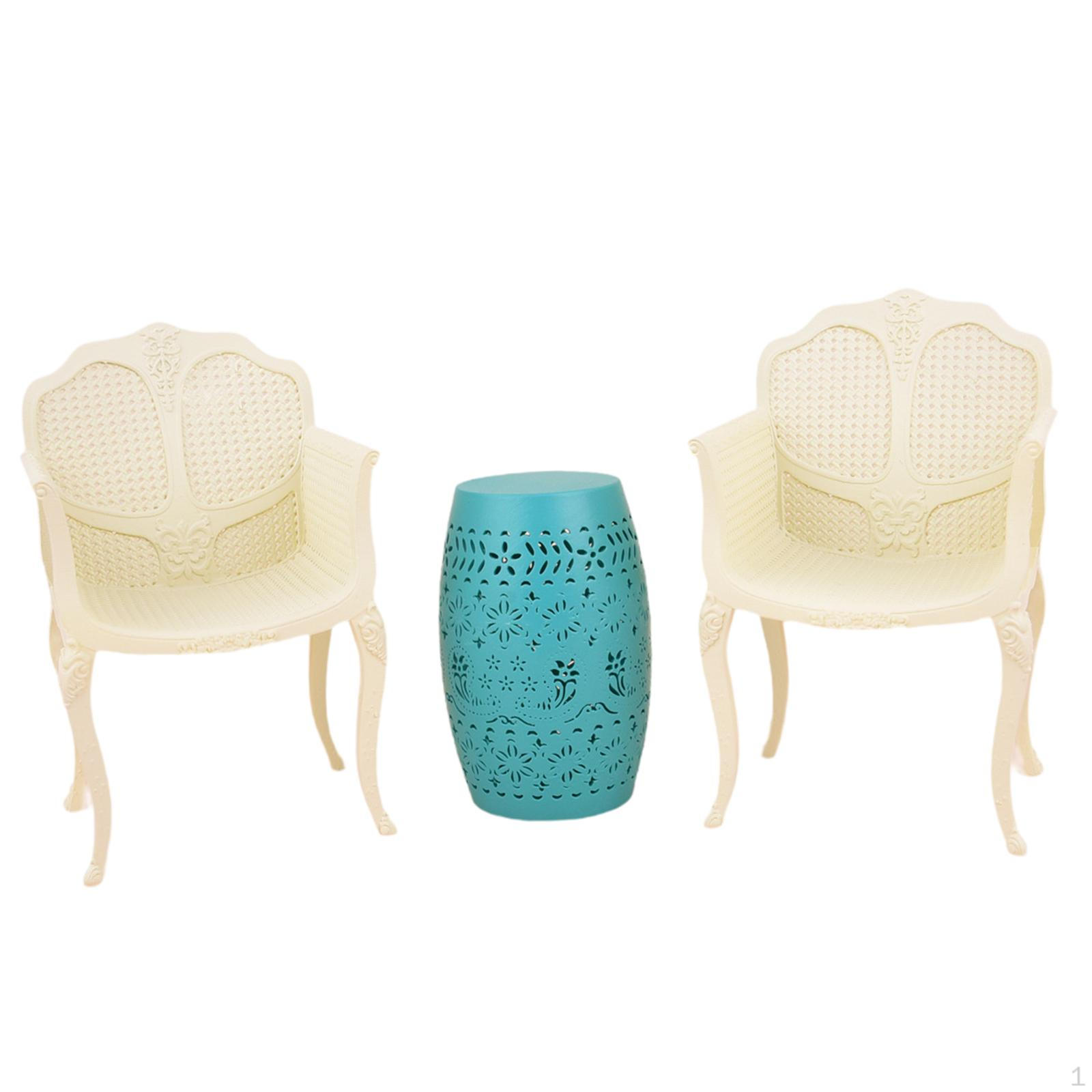 

2 предмета 1/12 стул для кукольного домика, набор мебели для кукольного домика, деревенский со столом, миниатюрная модель стула для B