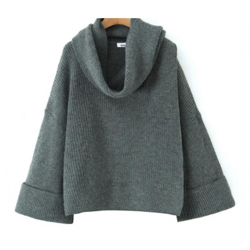 

European & American Retro Women s Loose Knit Scarf Coat – Trendy Cross-Border Fashion One Size сірий колір