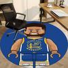 1PC Warriors Curry Office Round Area Rug, Indoor Mat Suitable For Office, Under Office Chairs Bedroom Living Room Home Decor, Room Deco110