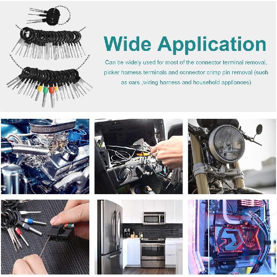 MENKEY Terminal Removal Tool Kit For Car, 39 Pieces Wire Connector Pin Release Key Extractor Tools Set For Most Connector Terminal