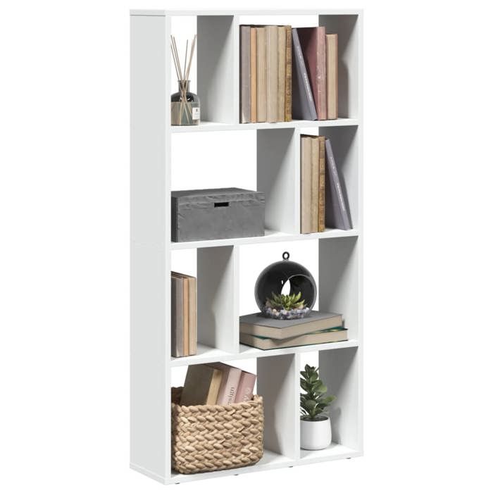 VidaXL Bookcase White 60x20x120 Cm Engineered Wood, Shelf, Storage Shelf, Book Support, Bookshelf, 858147