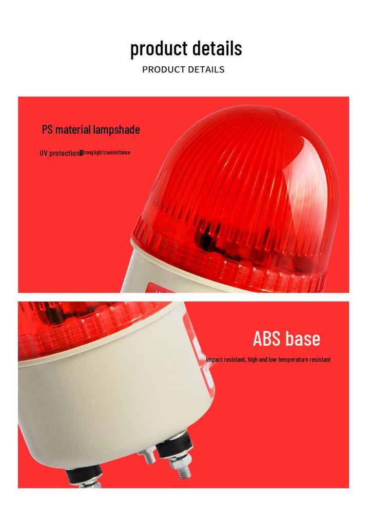 LTE5071 LED Strobe Warning Light, 12V Alarm & Signal Flashlight