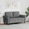 Vidaxl 2-Seater Sofa, Dark Grey, 120 Cm, Upholstered In Velvet