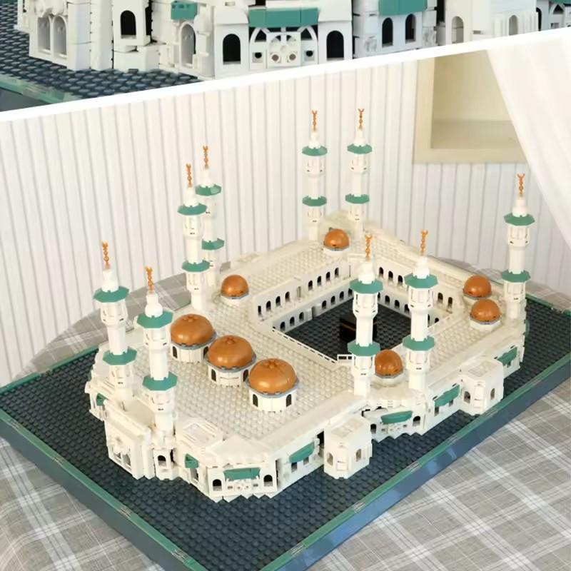 2274PCS World Famous Architecture Arab Mecca Mosque Building Blocks Large scale Model Assembly Bricks Small Particle Bricks Gift