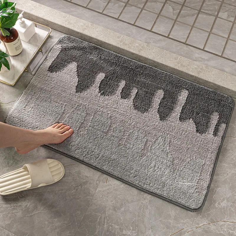 INS Style Colorful Flocking Carpet Super Absorbent Non-slip Soft Floor Mat Suitable for Living Room Bedroom Home Decoration Mat