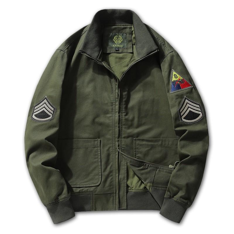Tank Suit Men's Spring and Autumn American Retro Work Jacket Bomber Jacket British Hunting Baseball Uniform