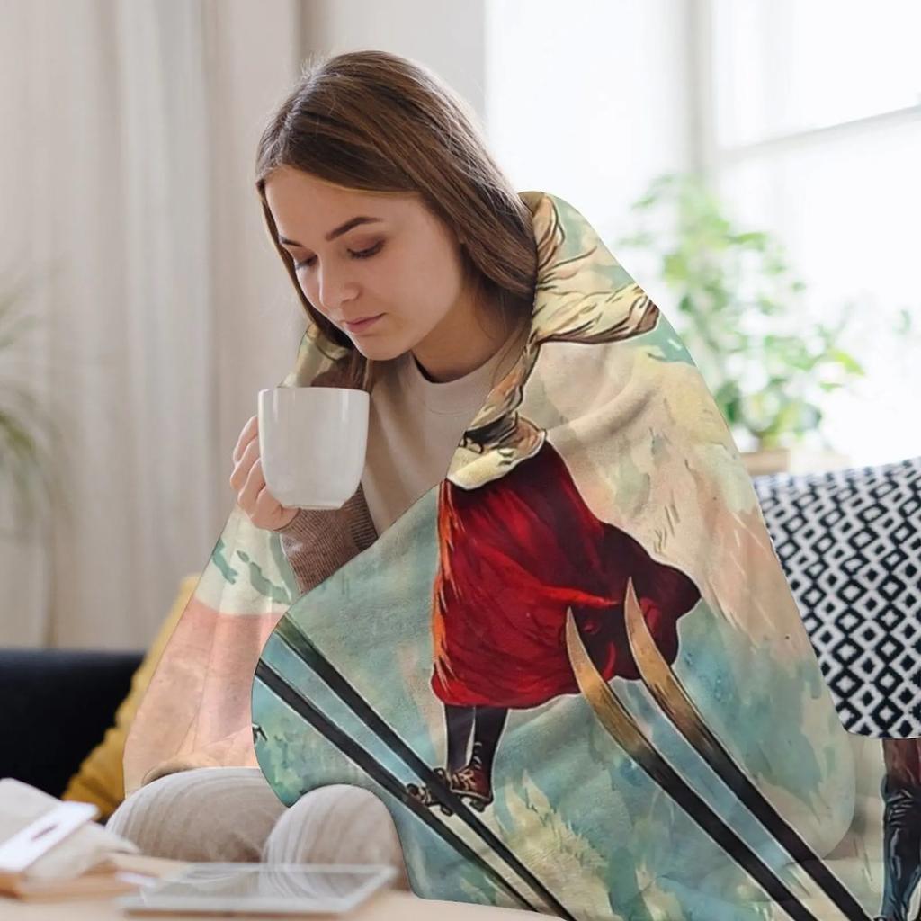 Chamonix, Mont Blanc - Vintage Throw Blanket Blankets For Baby Bed Beach Multi-Purpose Blankets