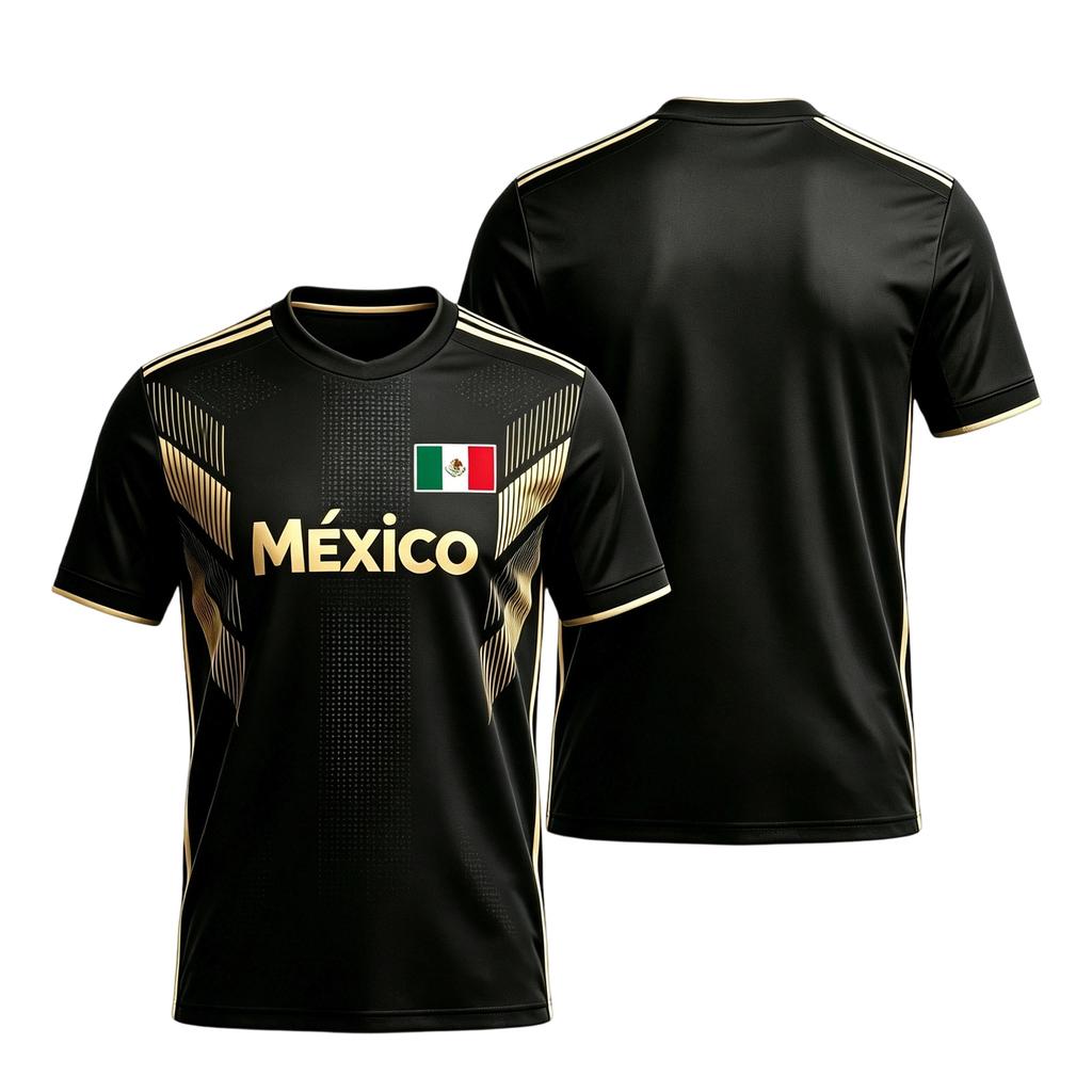 Men's Casual Printed Crew Neck Lightweight Breathable Short Sleeve T-Shirt Mexico Letter Design World Cup Style