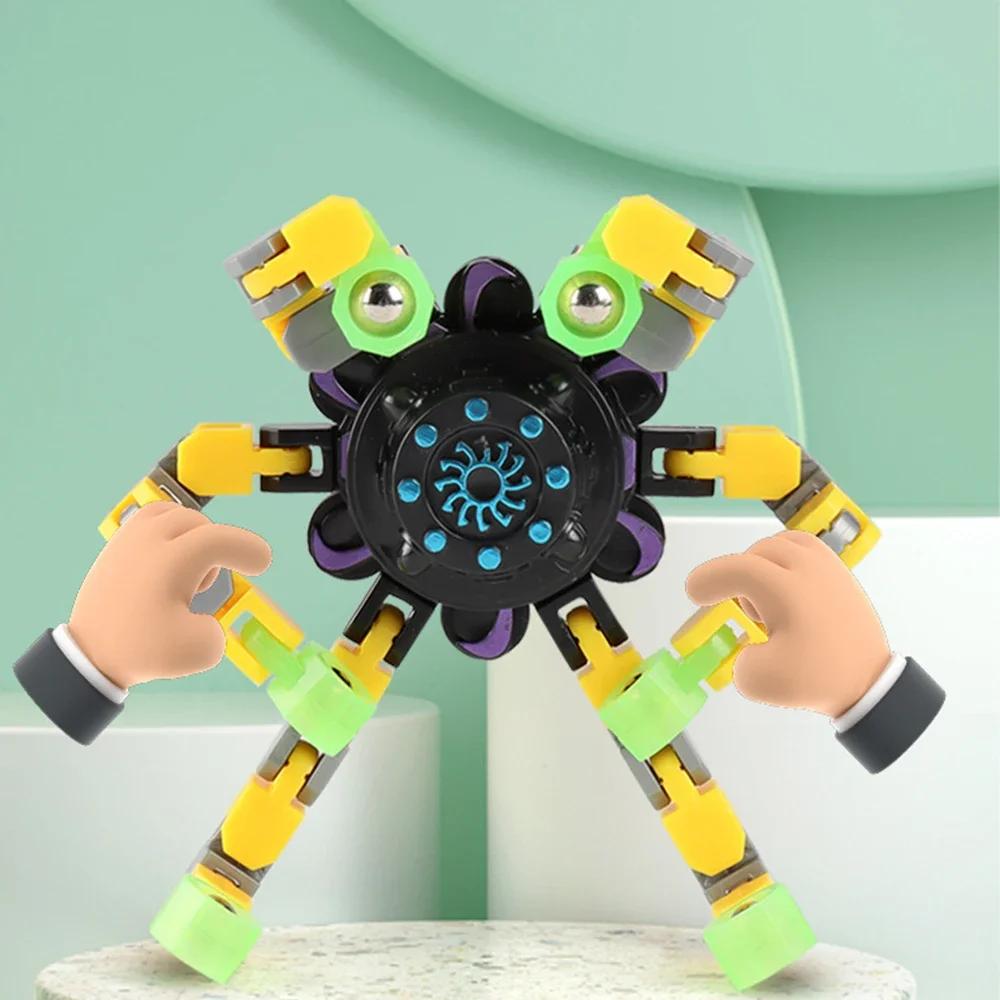 Deformované Fidget Spinner Řetězové Hračky Pro Děti Antistresový Ruční Spinner Ventilační Hračky Dospělý Stres Uvolňující Fidget Senzorický Gyroskop Dárek