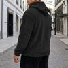 Plus Size Hooded Long Sleeve Casual Mens Coral Fleece Pullover Sweatshirt