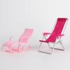 Mini Poupée Chaise de Plage Chaise Longue Pliante 1:6 Échelle Maison de Jeu Banc de Jardin Meubles de Maison de Poupée Accessoires Jouets Cadeaux